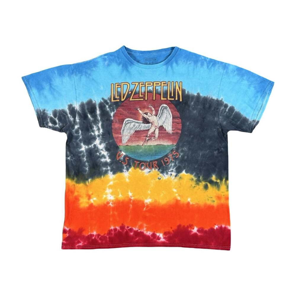 Led Zeppelin U.S. Tour 1975 Tie-Dye T-Shirt XL Rock & Pop Music
